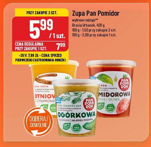 Zupa pomidorowa z bazylią i oliwą Pan pomidor & co promocja