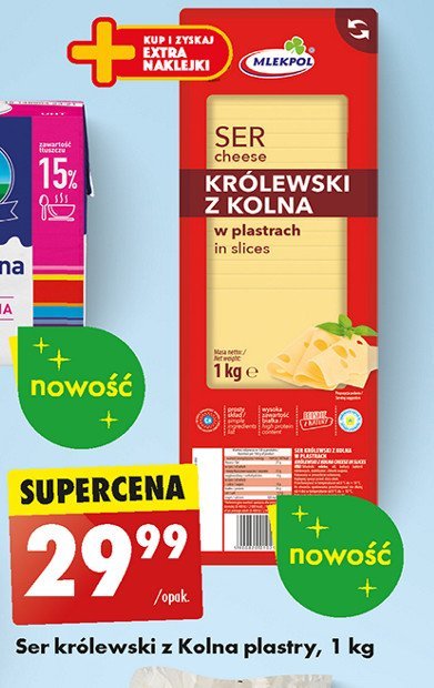 Ser królewski z kolna - plastry Mlekpol promocja