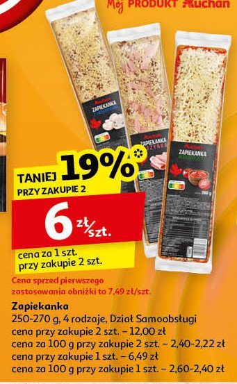 Zapiekanka pomidorowa Auchan różnorodne (logo czerwone) promocja