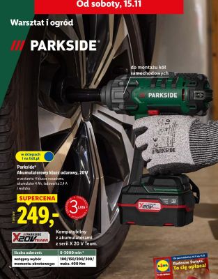 Akumulatorowy klucz udarowy Parkside, 20 V promocja w Lidl