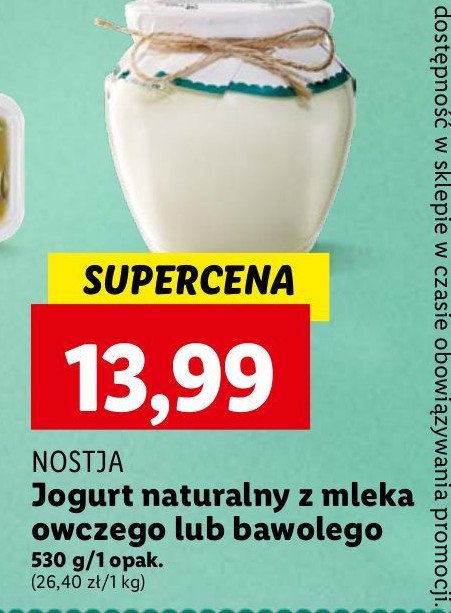 Jogurt z mleka bawolego Nostja promocja