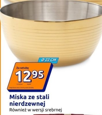 Miska ze stali nierdzewnej Ø 22 cm  promocja w Action