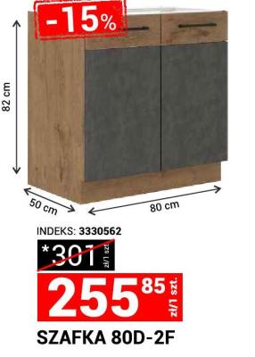 Szafka kuchenna 80D-2F promocja w Merkury Market