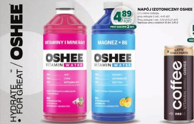 Napój izotoniczny OSHEE Vitamin Water Witaminy i Minerały 1.1L promocja w Stokrotka