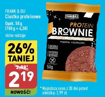 Ciastko proteinowe brownie Frank&oli promocja