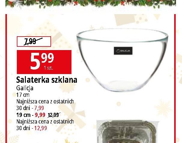 Salaterka szklana 17 cm Galicja promocja