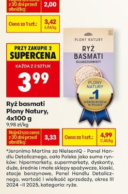Ryż basmati Płony Natury, 4x100 g promocja w Biedronka