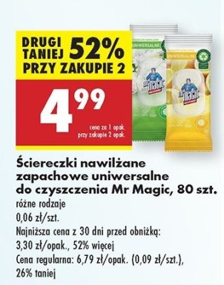 Chusteczki do czyszczenia ja艣minowe Mr magic promocja