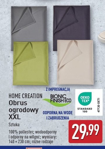 Obrus ogrodowy 140 x 230 cm Home creation promocja