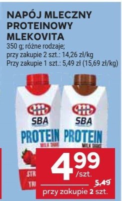 Napój mleczny proteinowy Mlekovita promocja w Stokrotka