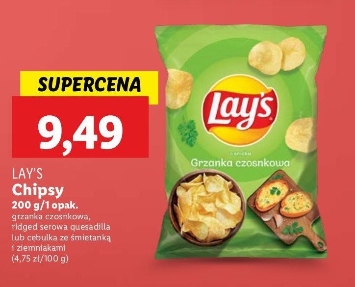 Chipsy ziemniaczki z cebulką i śmietaną Lay's Frito lay lay's promocja