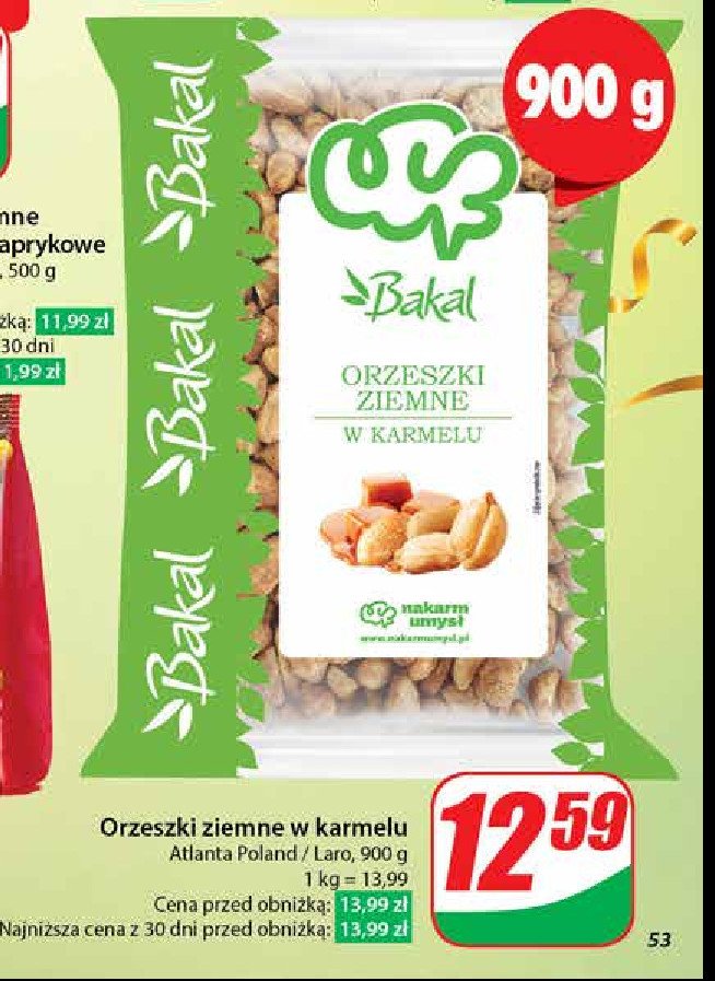 Orzeszki ziemne z karmelem Bakal promocja