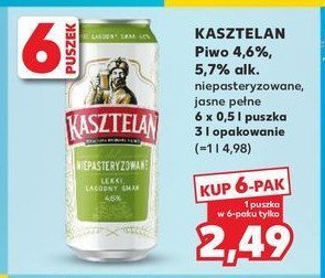 Piwo Kasztelan niepasteryzowane promocja w ABC