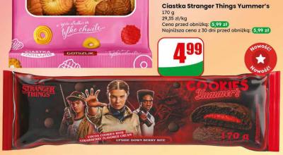 Ciastka Stranger Things Yummer's promocja w Dino