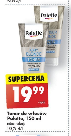 Toner do włosów ashy blonde Palette toner promocja w Biedronka