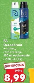 Dezodorant energizing fresh Fa men sport promocja