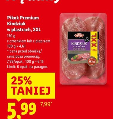 Kindziuk w plastrach XXL z czosnkiem promocja w Lidl