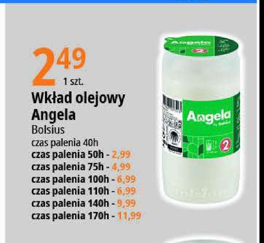 Wk艂ad olejowy angela 2 promocja