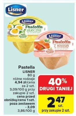 Pastella LISNER 80 g różne rodzaje promocja w Carrefour