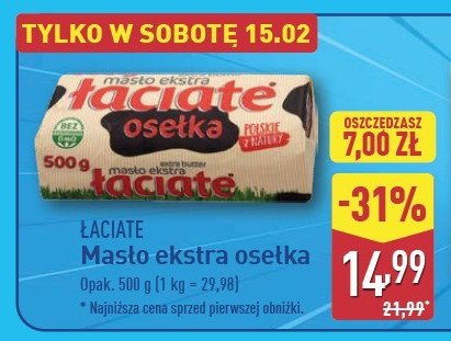 Masło osełka Łaciate promocja