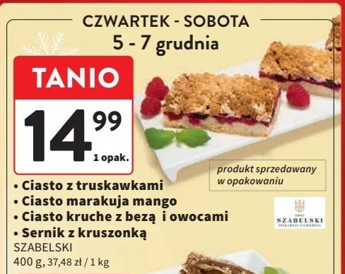 Ciasto z marakują i mango Cukiernia szabelski promocja