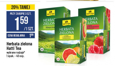 Herbata zielona malina truskawka Hatti tea promocja