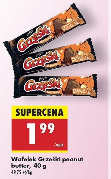 Wafelek peanut butter Grześki na krawędzi promocja