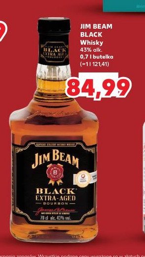 Bourbon Jim beam black extra aged promocja