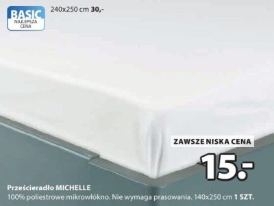 Prześcieradło MICHELLE bawełna 240x250 cm promocja w Jysk