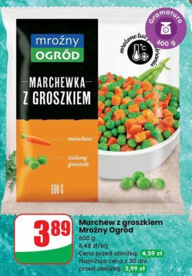 Marchew z groszkiem Mroźny Ogród promocja w Dino