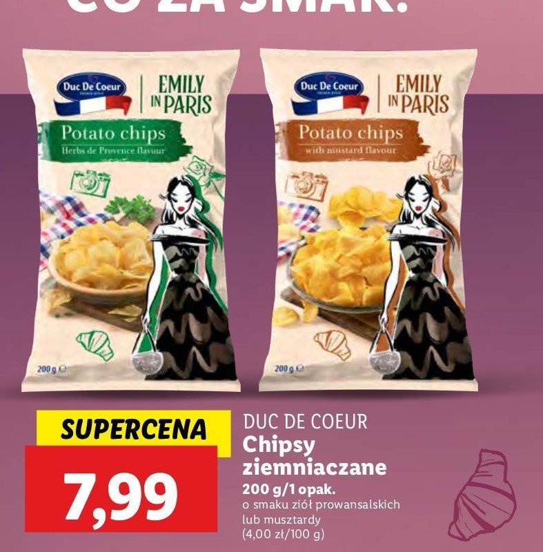 Chipsy musztardowe Duc de coeur promocja