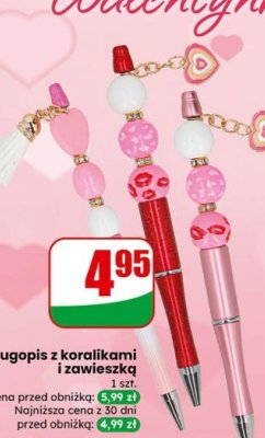 Długopis z koralikami i zawieszką promocja w Dino