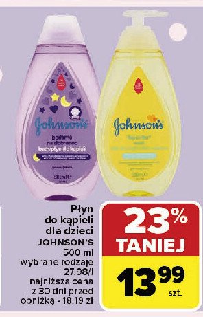 Płyn do kąpieli na dobranoc Johnson's baby bedtime promocja