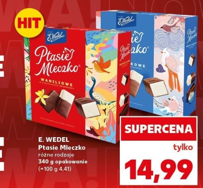 Ptasie Mleczko różne rodzaje promocja w Kaufland