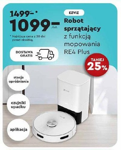 Robot sprzątający re4 plus Ezviz promocja