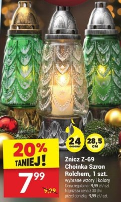 Znicz Z-69 Choinka Szron Rolchem, 1 szt. promocja w Twój Market