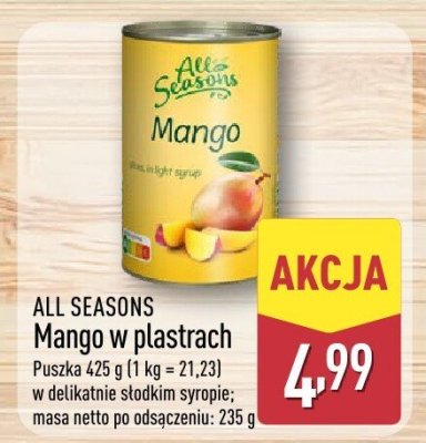 Mango w plastrach promocja w Aldi