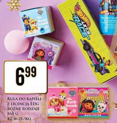 Kula do kąpieli z licencją EDG różne rodzaje 165 g 42,36 zł/kg promocja w Dino