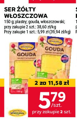 Ser żółty gouda plastry Włoszczowa promocja