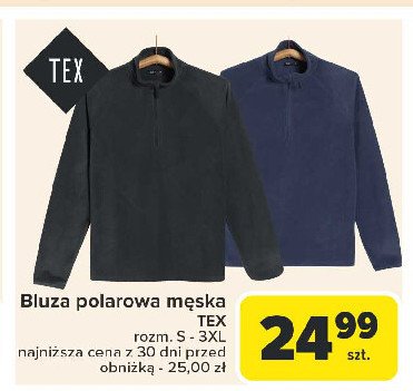 Bluza polarowa męska s-3xl Tex promocja