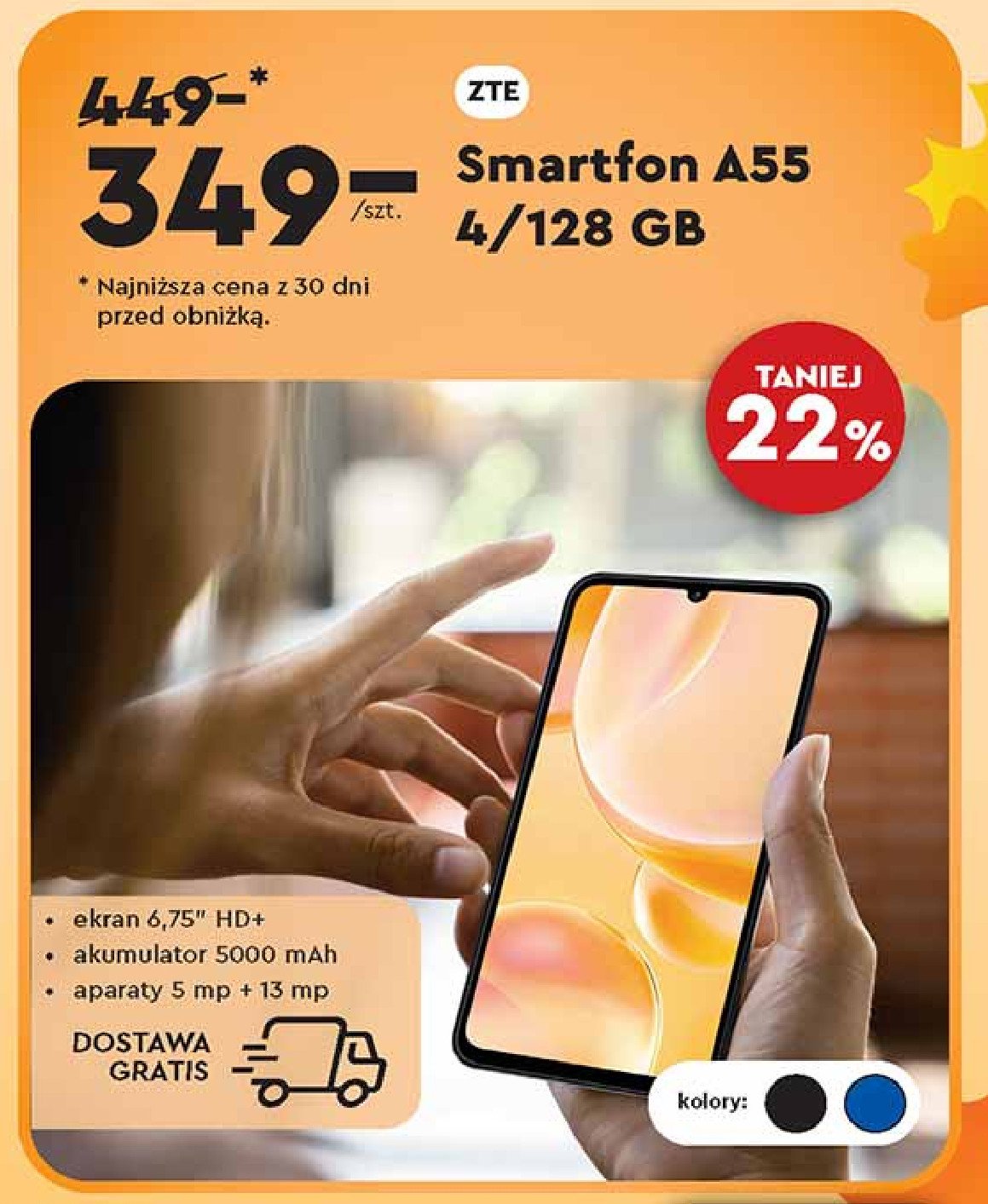 Smartfon a55 ZTE promocja