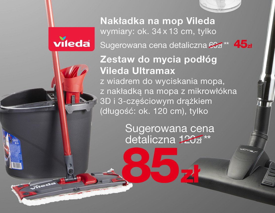 Wklad do mopa ultramax Vileda promocja