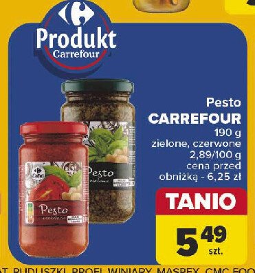 Pesto rosso Carrefour promocja