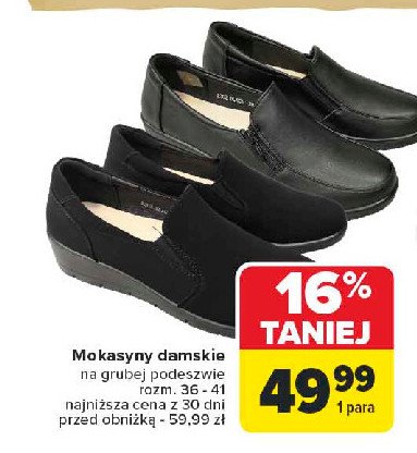 Mokasyny damskie 36-41 promocja w Carrefour