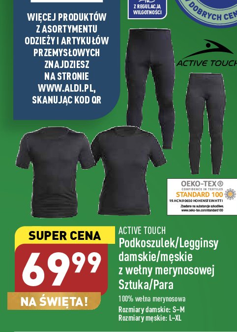 Podkoszulek m臋ski l-xl Active touch promocja