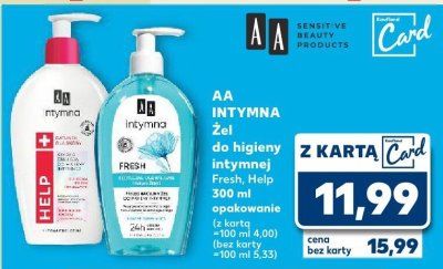 Żel AA INTYMNA do higieny intymnej Help 300 ml promocja w Kaufland