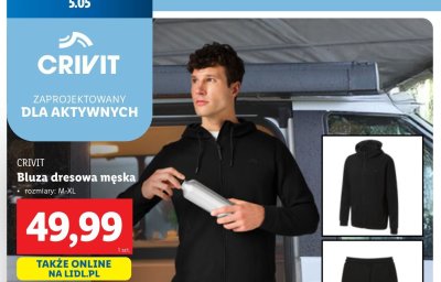 Bluza dresowa męska m-xl Crivit promocja