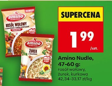 Nudle rosół wołowy promocja w Biedronka
