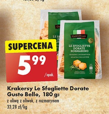 Krakersy z rozmarynem Gustobello promocja