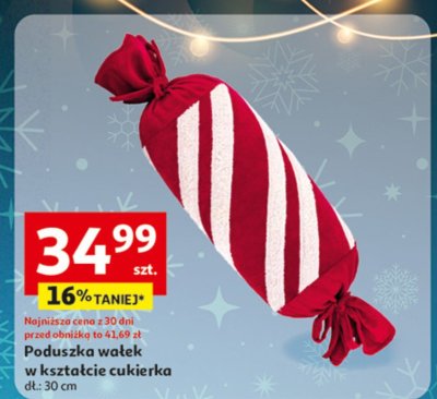 Poduszka wałek w kształcie cukierka promocja w Auchan